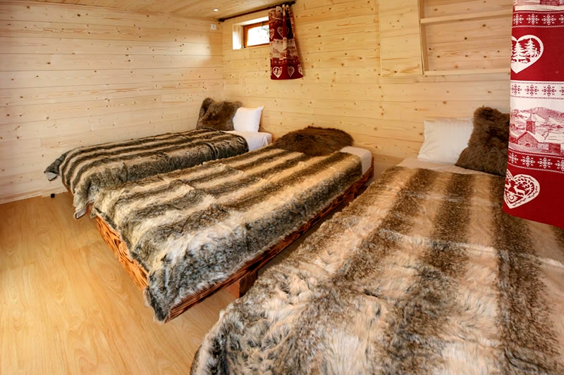 Loup bedroom on the ground floor with three beds